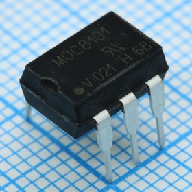 Фото 1/3 MOC8101, Оптопара одноканальная транзисторная выход постоянного тока 6-Pin PDIP