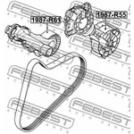 Ролик натяжителя MINI CLUBMAN R55 2006-2010 [ECE] \ 1987-R55 FEBEST