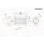 KWFA0070, Фильтр воздушный Skoda Octavia II/Yeti/VW Golf V-VI/Jetta/Passat