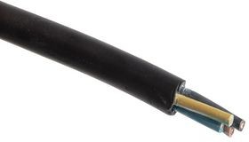 7739067, Mains Cable 4x 1.5mm² Copper Unshielded 750V 50m Black