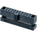 M50-3301042, 20-Way IDC Connector Socket for Cable Mount, 2-Row