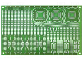 Фото 1/2 MS-DIP/SMD3, Плата: универсальная, односторонняя, макетная, W: 100мм, L: 160мм