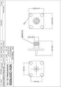 HYR-1110 (GSA-1110) (SMA-7814), Разъем SMA, гнездо, фланец 4 отверстия ...