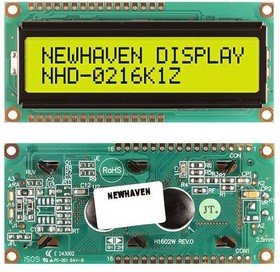 NHD-0216K1Z-FL-YBW, LCD Character Display Modules & Accessories STN- Y/G Transfl 80.0 x 36.0