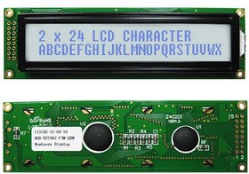 NHD-0224AZ-FSW-GBW, LCD Character Display - 2 x 24 Characters - 5V - 8-Bit Parallel - Controller:KS0066U - 2x8 Left