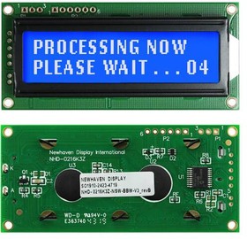 NHD-0216K3Z-NSW-BBW-V3, LCD Character Display Modules & Accessories 2 x 16 STN-BLUE 80.0 x 36.0