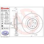 09.R103.11, Диск тормозной UV Coated | перед |