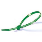 111-01815 T18R-PA66-GN, Cable Tie, 100mm x 2.5 mm, Green Polyamide 6.6 (PA66), Pk-100