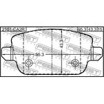 2101-CA2R, Колодки тормозные задние комплект