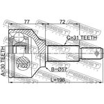 2110-TTF330, 2110-TTF330_ШРУС наружный к-кт!\ Ford Transit 250 07-14