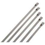 1834229, Stainless Steel Cable Tie with Ball Lock 150 x 4.6mm, 1.1kN