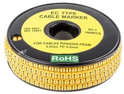 8120865, Slide-On Pre-Printed 'I' Cable Marker Reel of 1000 pieces