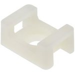 666739, Cable Tie Mount 9mm White Polyamide 6.6 Pack of 250 pieces