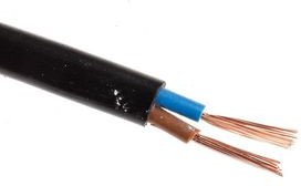 7756072, Mains Cable 2x 0.75mm² Copper Unshielded 300V 100m Black