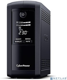 Фото 1/10 CyberPower VP1000EILCD ИБП {Line-Interactive, Tower, 1000VA/550W USB/RS-232/RJ11/45 (6 IEC С13)}
