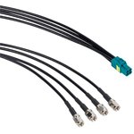095-820-175M100,CABLE, FAKRA JACK-4 X SMA PLUG, 3.3FT