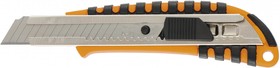 78939, Нож, 18 мм выдвижное лезвие металлическая направляющая пластиковый двухкомпонентный корпус