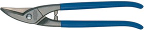 D207-250L Ножницы по металлу, для прорезания отверстий, левые, рез: 1.0 мм, 250 мм, короткий прямой,