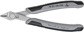 Electronic Super Knips Бокорезы прецизионные ESD, нерж., 125 мм, 2-комп антистатические ручки,