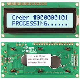 NHD-0216XZ-FSW-GBW, LCD Character Display Modules & Accessories STN- GRAY Transfl 80.0 x 36.0