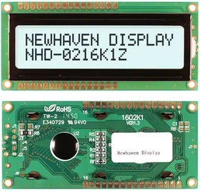 NHD-0216K1Z-FSW-FBW-L, LCD Character Display Modules & Accessories FSTN (+) Transfl 80.0 x 36.0