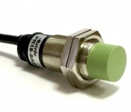 Фото 1/2 PRL18-8DP2 Датчик индуктивный, Sn=8мм, PNP NC, 12…24V DC, удлиннённый цилиндрический корпус M18 с кабелем 2м, незаподлицо, IP67