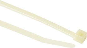 114-03079 T30R-PA46-NA, Cable Tie, Inside Serrated, 150mm x 3.5 mm, Natural PA 4.6, Pk-100