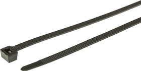 Фото 1/3 111-14860 T150R(H)-PA66W-BK, Cable Tie, Inside Serrated, 365mm x 7.6 mm, Black Polyamide 6.6 (PA66), Pk-100