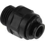 PM010612E, PM Series Straight Threaded Adaptor, G 1/4 Male to Push In 6 mm ...