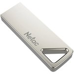 Флеш-диск 16GB NETAC U326, USB 2.0, металлический корпус, серебристый ...