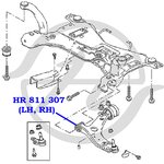 HR811307, Сайлентблок нижнего рычага передней подвески, передний