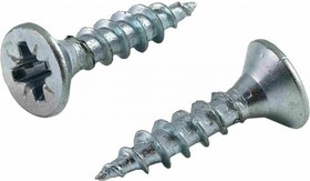 Саморез универсальный 3x10 белый, потайная голова, цинк, кoр. 1000 шт. 303010100020