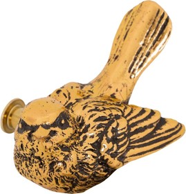 Фото 1/5 Мебельная ручка фурнитура Птичка Терра левая бронзового цвета 90046/бронзовый