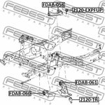 Опора шаровая верхняя L=R FORD EXPLORER 2002-2011 [CAN] FEBEST 2120-EXPFUP