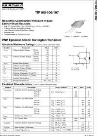 TIP107, Транзистор PNP Darlington 100В 8А [TO-220], ST Microelectronics ...