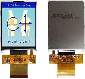 NHD-2.4-240320CF-CTXI#-F, 2.4" TFT - 240 x 320 - 2.8V - 8-bit or 16-bit parallel - Controller:ST7789S - FFC ZIF
