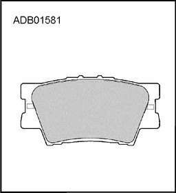 ADB01581, Колодки тормозные дисковые | зад |