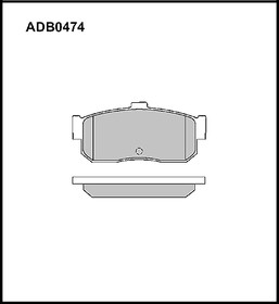 ADB0474, Колодки тормозные дисковые | зад |