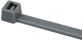 116-08018 T80R-PA66-GY, Cable Tie, Inside Serrated, 205mm x 4.6 mm, Grey Polyamide 6.6 (PA66), Pk-100