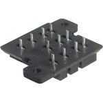 RM78702 2-1393844-3, 11 Pin 240V ac PCB Mount Relay Socket, for use with RM Series
