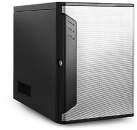 Фото 1/10 Корпус Chenbro SR30169 (SR30169H03*14850) Mini-Tower mini-ITX wo PSU (standart PS/2 PSU), w/USB, BK, w/SATAII/SAS BP 220x270x310 мм (759239)