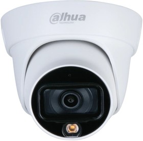 Фото 1/3 Видеонаблюдение DAHUA Уличная купольная IP-видеокамера Full-color2Мп; 1/2.8" CMOS; объектив 2.8мм; чувствительность 0.005лк@F1.6 сжатие: H.2