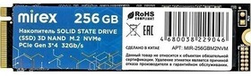 13640-256GBM2NVM, Твердотельный диск 256GB Mirex, M.2 2280, PCI-E 3x4, [R/W - 1800/1100 MB/s] TLC