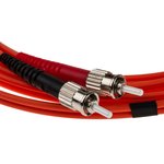 FIBSTSC3, ST to SC Duplex Multi Mode OM1 Fibre Optic Cable, 62.5/125μm, Orange, 3m