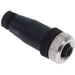8771101, Circular Connector, M12, Socket, Straight, Poles - 5, Screw, Cable Mount