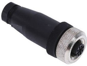 8771101, Circular Connector, M12, Socket, Straight, Poles - 5, Screw, Cable Mount