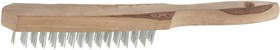 3503-4, ТЕВТОН 4 ряда, деревянная рукоятка, стальная, щетка проволочная (3503-4)