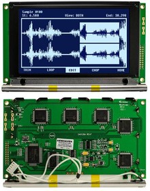 NHD-240128WG-AFTI-VZ#C5, LCD Graphic Display - 240 x 128 Pixels - 5.0V - 8-Bit Parallel - Controller: RA6963N1 - 2x10 Bottom