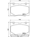 P 28 079, P28079_колодки дисковые передние!\ Honda Legend III 3.5i V6 AWD/3.7 ...