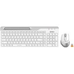 Клавиатура + мышь A4Tech Fstyler FB2535C клав:белый/серый мышь:белый/серый USB ...